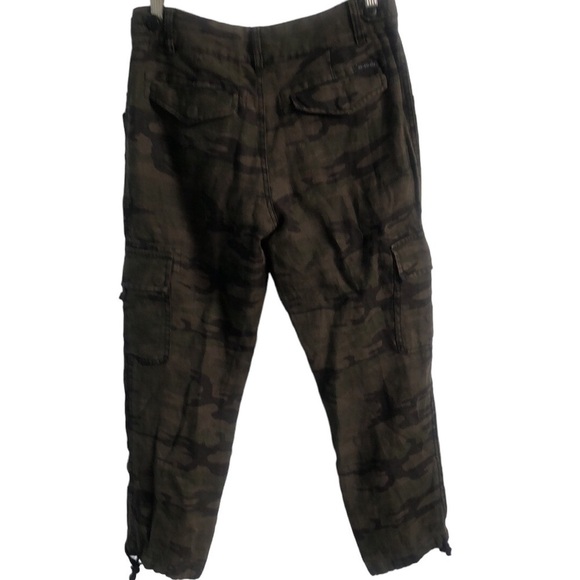 Sanctuary by Anthropologie Linen Relaxed Fit Camo Cargo Pants Size 25 - Picture 3 of 16